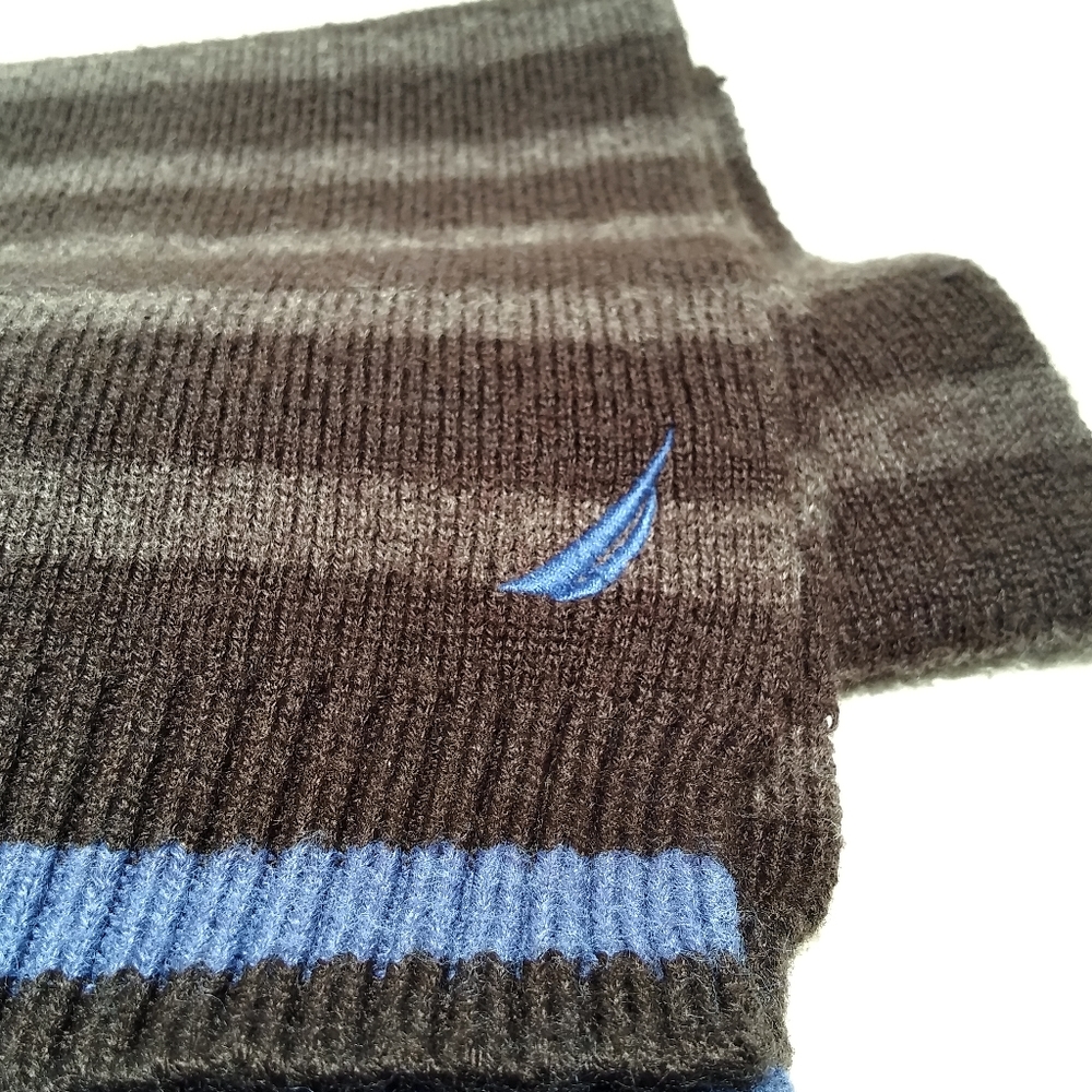 Nautica Striped Scarf 6' Long - Picture 3 of 5